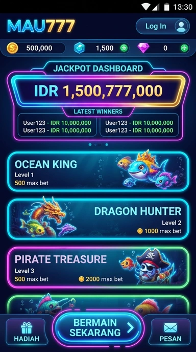 Galeri pratinjau visual mau777 build APK resmi terbaru